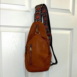Brown Leather Sling Bag